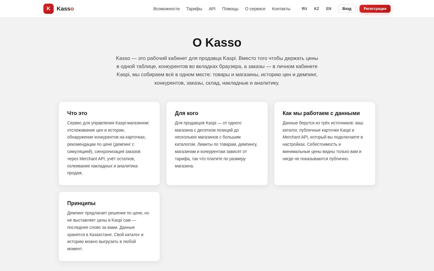 Kasso &middot; снимок главной страницы (HOMEPAGE_SCREENSHOT)
